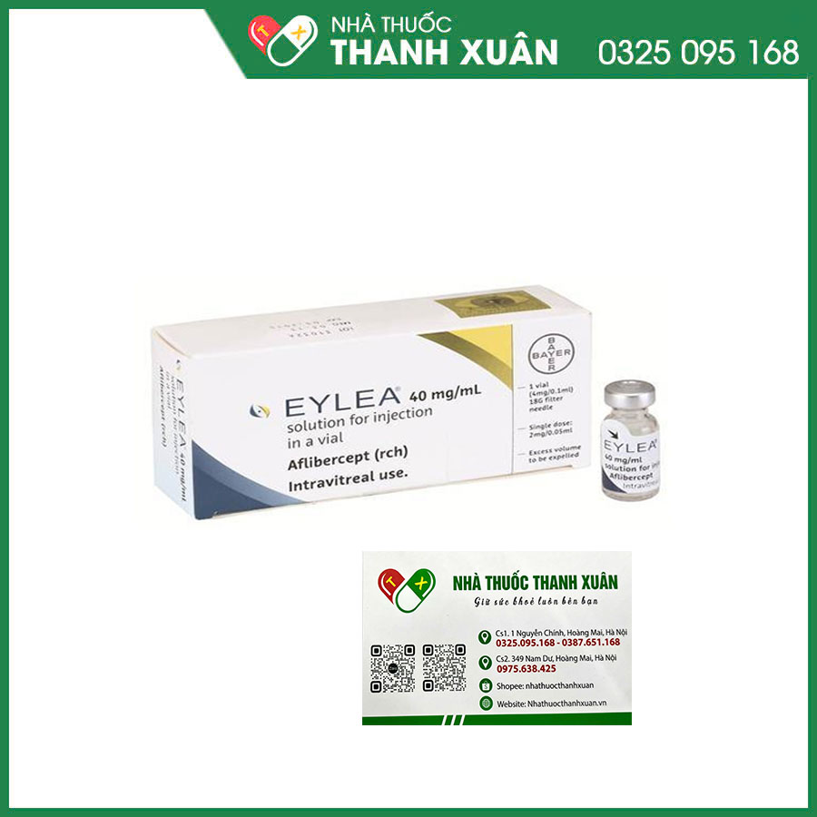 Eylea thuốc điều trị thoái hóa hoàng điểm, phù hoàng điểm, tân mạch hắc mạc do cận thị